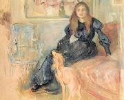 Berthe Morisot Julie Manet et son Levrier Laerte, France oil painting artist
